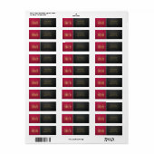 Rood / Gouden Klasse van 2012 Retouradreslabel Etiket (Full Sheet)