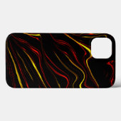 Rood gouden lange strokken op zwarte achtergrond Case-Mate iPhone case (Achterkant (horizontaal))