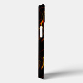 Rood gouden lange strokken op zwarte achtergrond Case-Mate iPhone case (Achterkant / Rechts)