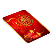 Rood Gouden Lantaarns Chinese Slang papier-cut 202 Magneet (Rechterzijde)