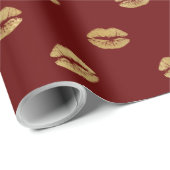 Rood gouden lippen inpakpapier (Rol Hoek)