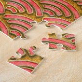 Rood Gouden Patroon Maan Nieuwjaar van de Draak 20 Legpuzzel (Zijkant)