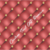 Rood gouden Sticker met aangepaste tekst (Voorkant)