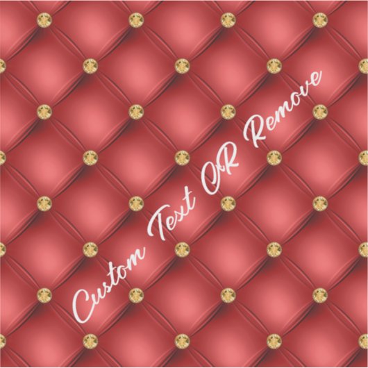 Rood gouden Sticker met aangepaste tekst (Voorkant)