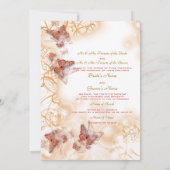 Rood gouden trouw verlovings jubileum kaart (Achterkant)