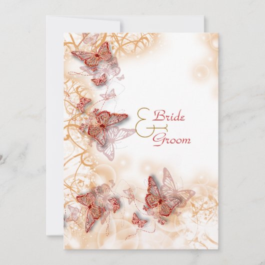 Rood gouden verlovingsjubileum huwelijk kaart (Voorkant)