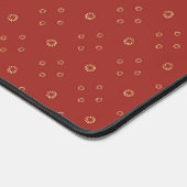 Rood | Gouden Zinnia Zon Bureaumat (Hoek)