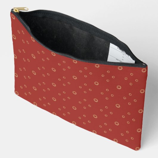 Rood | Gouden Zinnia Zon Etui (Open)