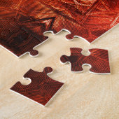 Rood goudglas Fiery Tribal Style Warm Tonen Legpuzzel (Zijkant)