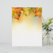 Rood goudherfstblad Letterhead (Staand voorkant)