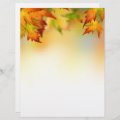 Rood goudherfstblad Letterhead (Voorkant / Achterkant)