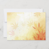 Rood goudherfstbladeren en Vrijgezellenfeest van v Kaart (Achterkant)