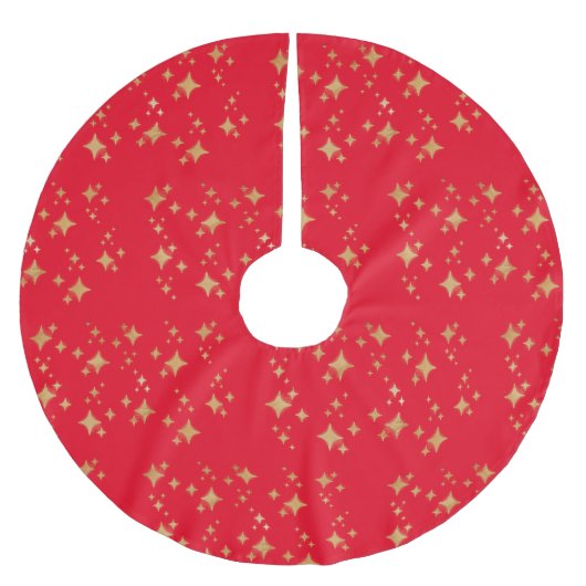 Rood goudstaarten kerstboom rok (Voorkant)