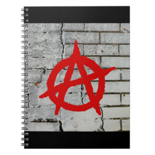 Rood Graffiti Anarchie Symbool Notitieboek