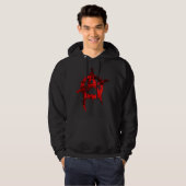 Rood Graffiti Anarchiesymbool Hoodie (Voorkant volledig)