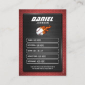 Rood Grafiet Baseball Trading Kaart Baseball Spele Contactkaartje (Achterkant)