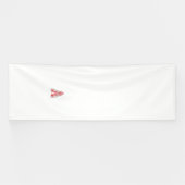 Rood grafisch ontwerp met ingewikkelde line art mo spandoek (Horizontaal)