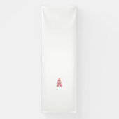 Rood grafisch ontwerp met ingewikkelde line art mo spandoek (Verticaal)