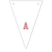 Rood grafisch ontwerp met ingewikkelde line art mo vlaggetjes (Derde vlag)