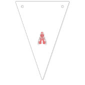 Rood grafisch ontwerp met ingewikkelde line art mo vlaggetjes (Tweede vlag)