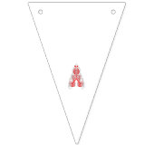 Rood grafisch ontwerp met ingewikkelde line art mo vlaggetjes (Eerste vlag)