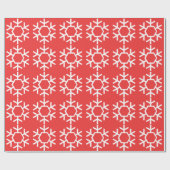 Rood grafisch snowflake papier (Vlak)