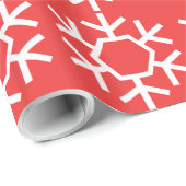 Rood grafisch snowflake papier (Rol Hoek)