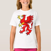 Rood Griffin Meisjes T-shirt (Voorkant)