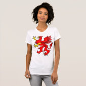 Rood Griffin Vrouwen T-shirt (Voorkant volledig)