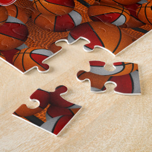 rood grijs basketbal meisjes jongens team kleuren legpuzzel