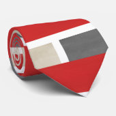Rood Grijs Beige Modern Stropdas (Opgerold)