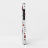 Rood grijs bloemenpatroon Plant gepersonaliseerd Case-Mate iPhone Case (Achterkant/links)