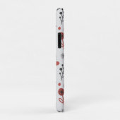 Rood grijs bloemenpatroon Plant gepersonaliseerd Case-Mate iPhone Case (Achterkant/rechts)