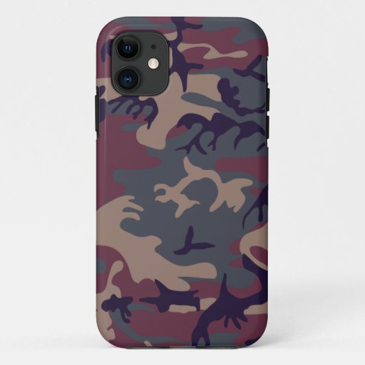 Rood grijs bruin camouflage ontwerp Case-Mate iPhone case (Achterkant)