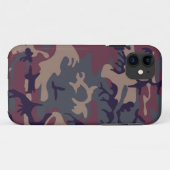 Rood grijs bruin camouflage ontwerp Case-Mate iPhone case (Achterkant (horizontaal))