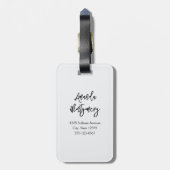 Rood Grijs & Cream Boho Bloem Boeket Bagagelabel (Achterkant verticaal)