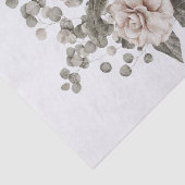 Rood Grijs & Cream Boho Bloem Boeket Tissuepapier (Detail)