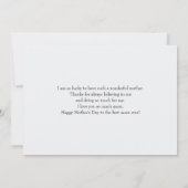 Rood Grijs & Cream Boho Bloemboeket Moederdag Feestdagenkaart (Achterkant)