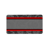  rood grijs damast etiket (Voorkant)