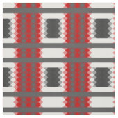 rood grijs en wit geometrisch stof (Swatch)