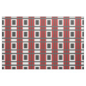 rood grijs en wit geometrisch stof (Fat Quarter)