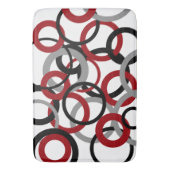 Rood, grijs en zwart badmat (Voorkant Verticaal)