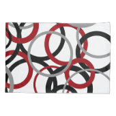 Rood, grijs en zwart kussensloop (Achterkant)