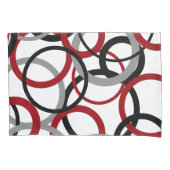 Rood, grijs en zwart kussensloop (Voorkant)