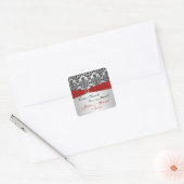 Rood, grijs en zwart Snoep buffet sticker (Envelop)