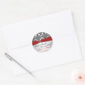 Rood, grijs en zwart Snoep buffet sticker (Envelop)