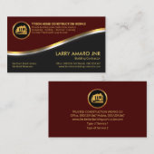 Rood Grijs Laag Metallic Wave Builder Constructie Visitekaartje (Voorkant / Achterkant)