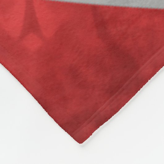 Rood Grijs Meisje Volleybal W Atleet Aangepaste Na Fleece Deken (Hoek)