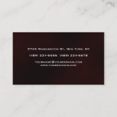 Rood grijs monogram uniek aantrekkelijk Visitekaar Visitekaartje (Achterkant)