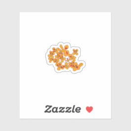 Rood, grijs, oranje, bruin, vinylsticker op maat g sticker